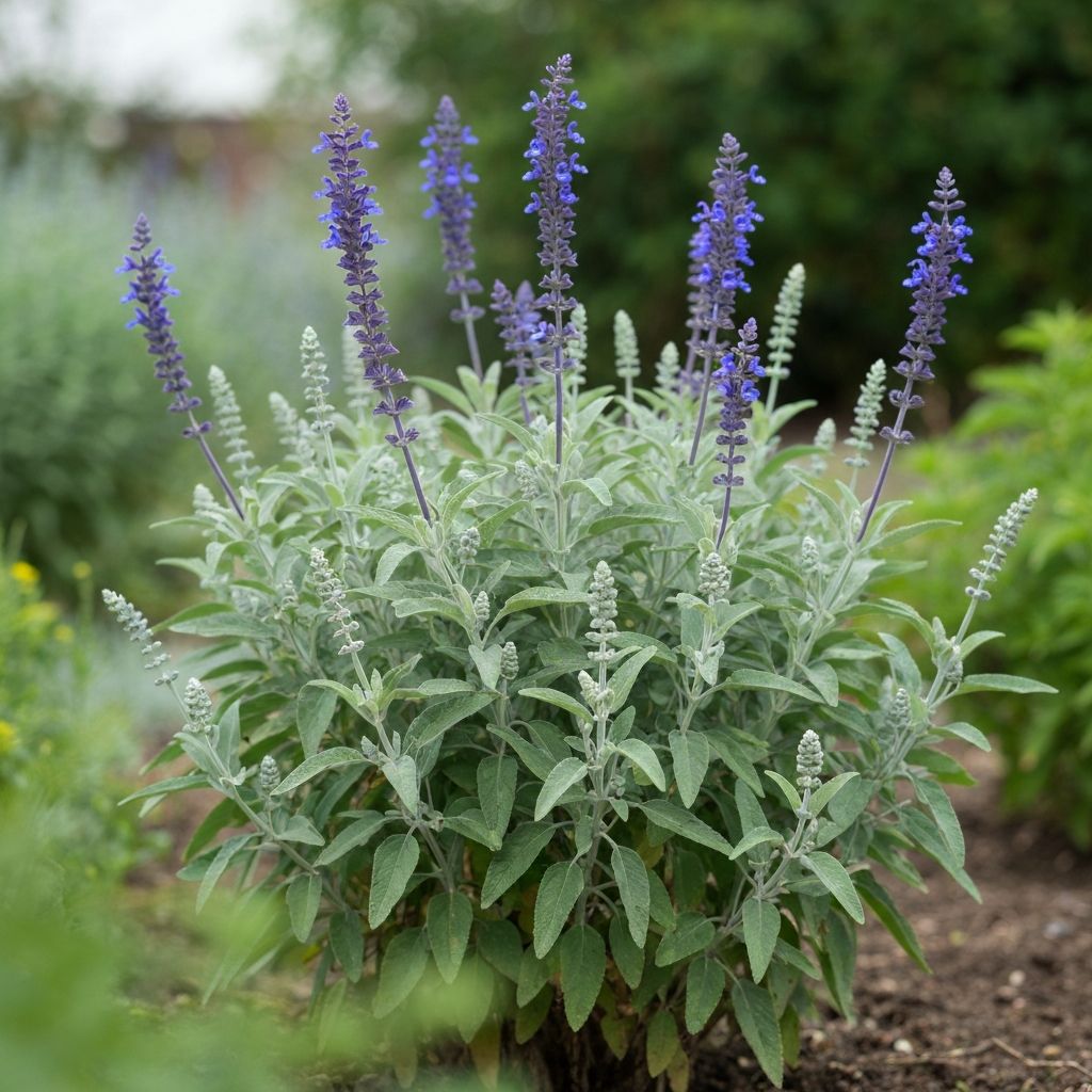 Mealy Blue Sage with blue flower spikes